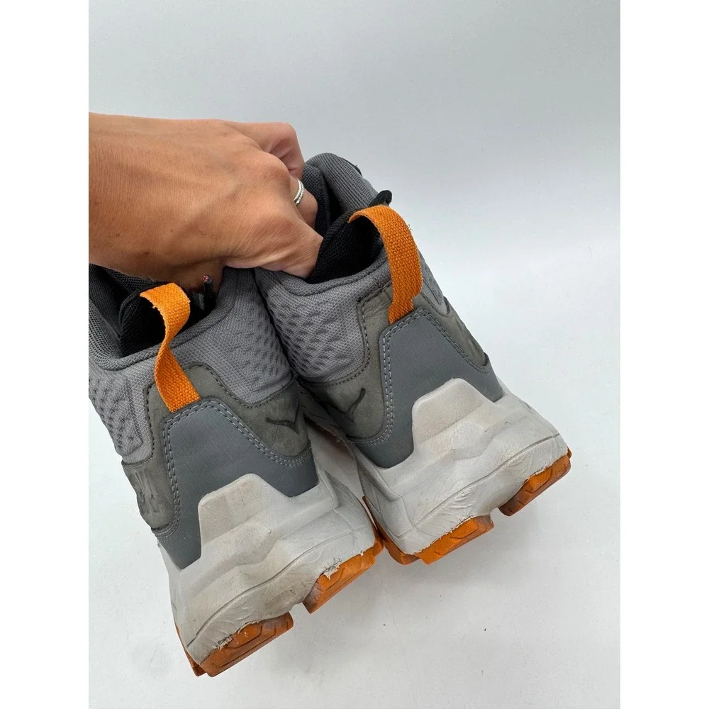 Hoka Anacapa Mid GTX Men 14 Grey Gore-Tex Hiking Boots Waterproof Vibram